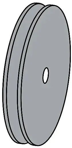 3.5-Inch Round Plastic Pulley For Cable, Rope, Or Round Belting – 0.75-Inch Width 1