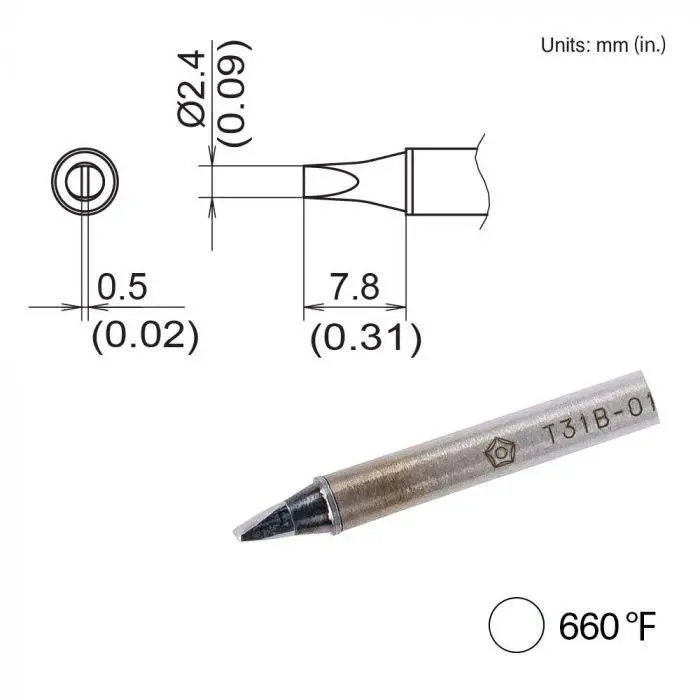 Hakko T31B-03D24 Soldering Tip – Oem New 1