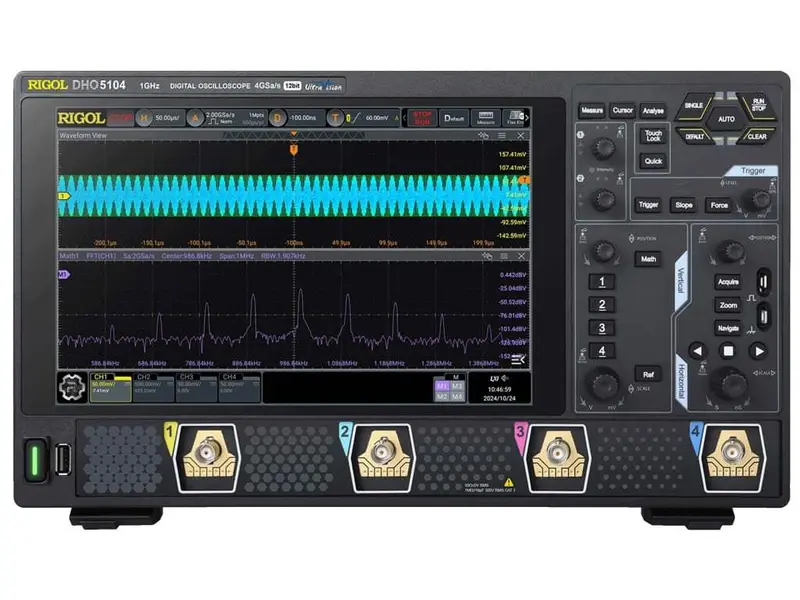 Rigol Dho5104 1 Ghz 4-Channel Digital Oscilloscope With Ultra-Low Noise 1