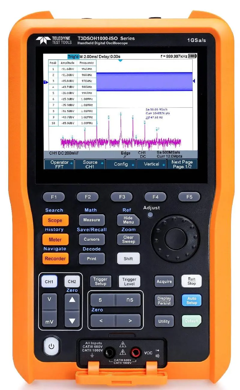 Teledyne Lecroy T3Dsoh1102-Iso Isolated Handheld Oscilloscope – 100Mhz, 4-Channel, New 1