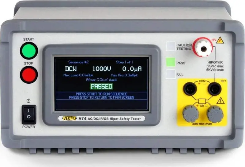 Vitrek V74 Ac/Dc Hipot Analyzer – Factory-New Safety Tester 1