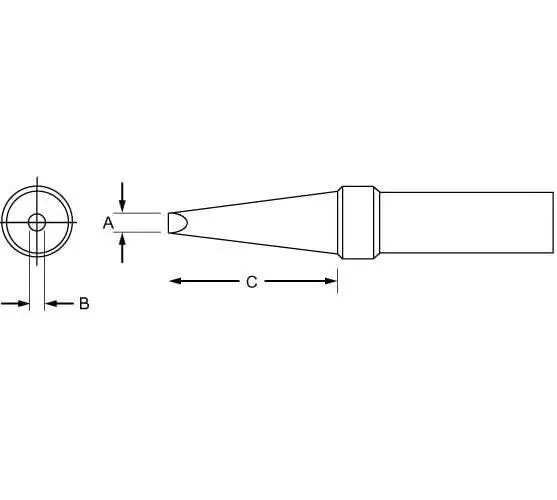 Weller Ptbb8 Reinforced Soldering Iron Tip 1