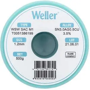 Weller T0051386199 Rosin-Core Solder Wire – New 1