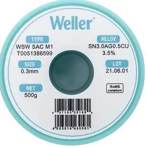 Weller T0051386599 Lead-Free Solder Wire – New 1