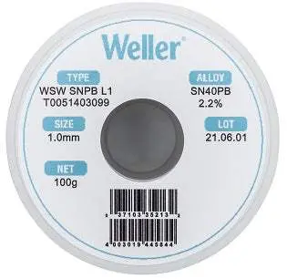 Weller T0051403099 Solder Wire – No-Clean, 0.020", New 1