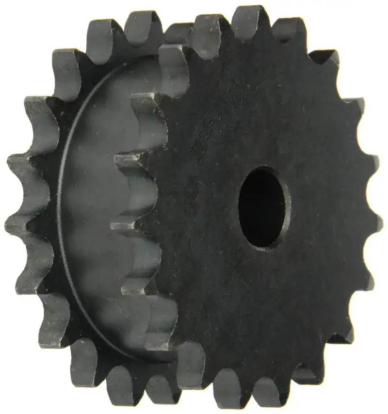 #50 Double-Single Sprocket – 20-Tooth Hardened Steel, Type A Hub, Stock Bore 1