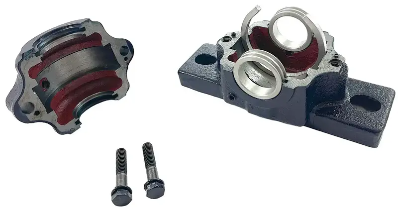 Saf538 Split Pillow Block Housing – Cast Iron, Reusable Design 1